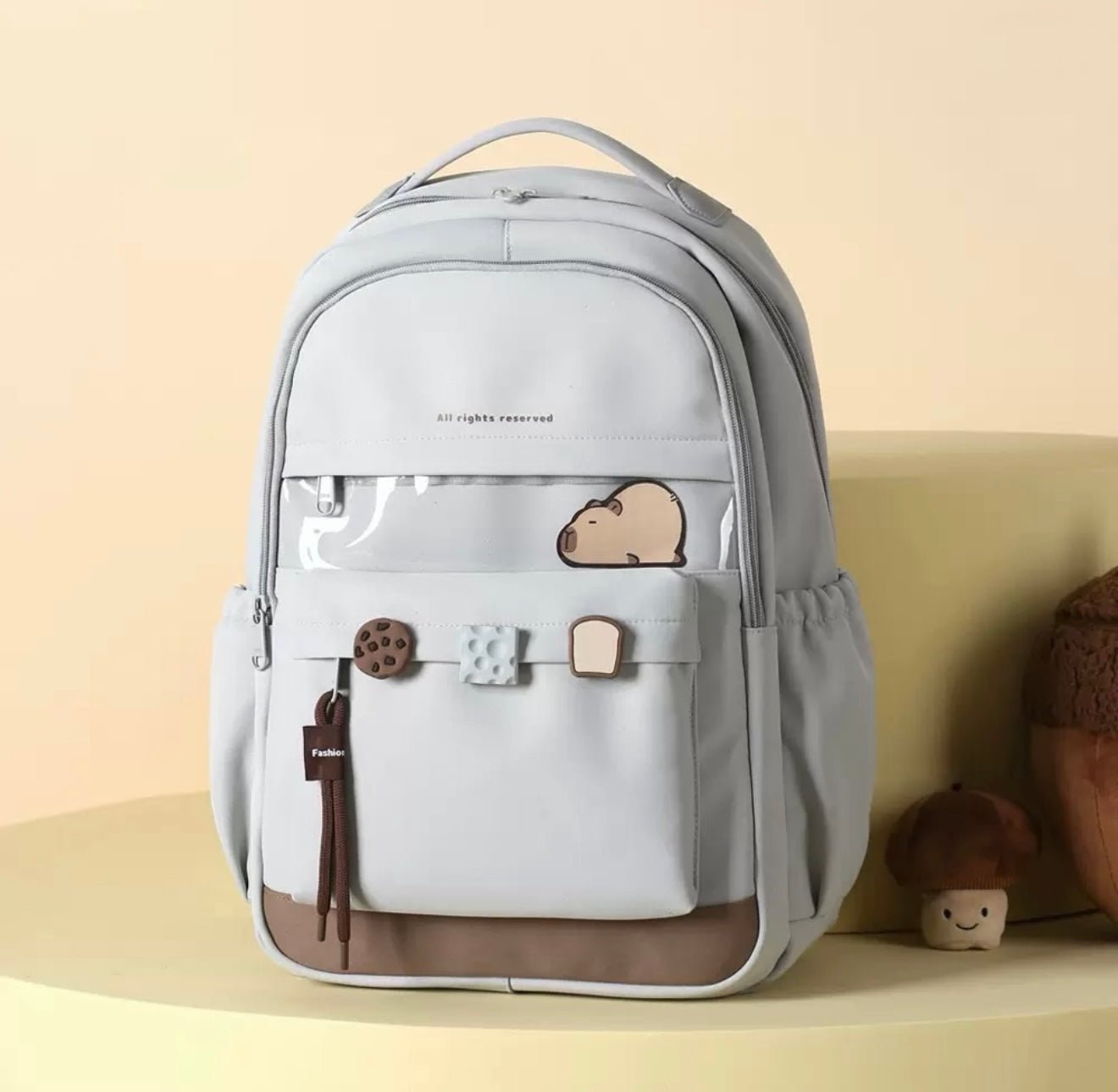 Kawaii Capibara Backpack – Waterproof School & Travel Bag